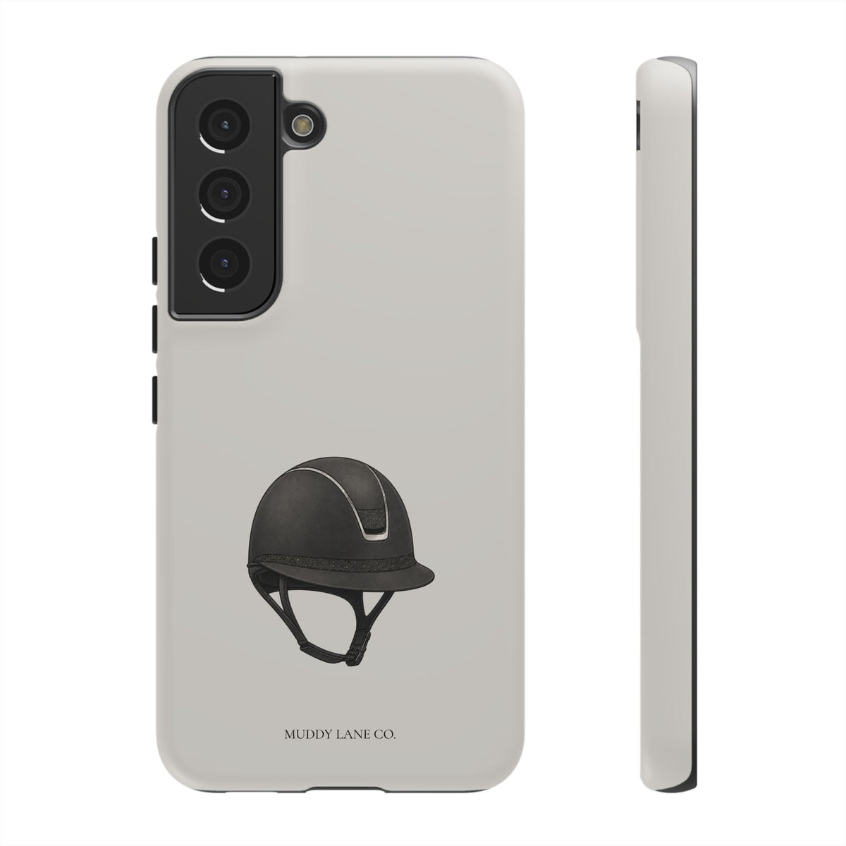 Riding Helmet Tough Phone Case in Soft Grey Matte