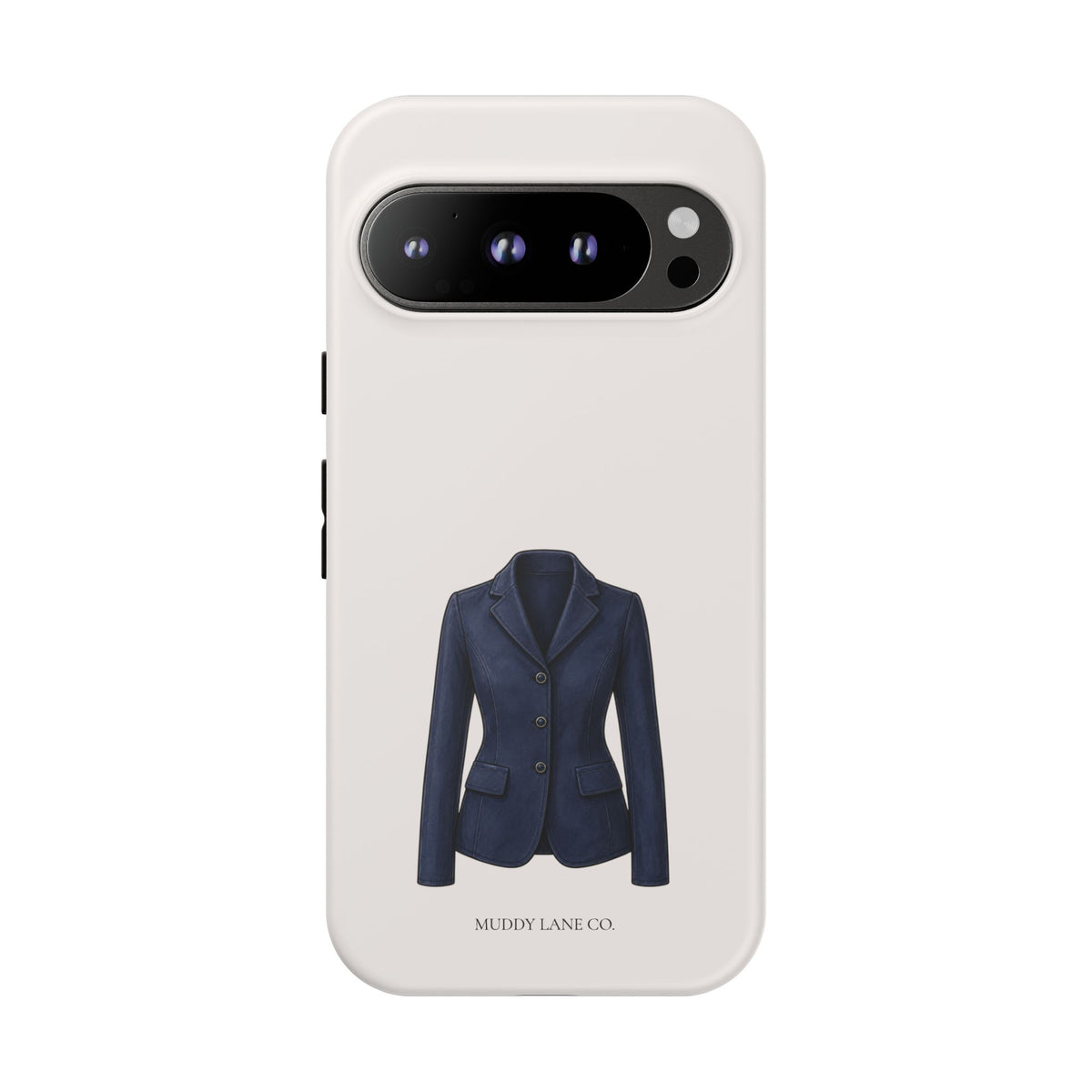 Navy Show Jacket Tough Phone Case in Warm Cream Matte