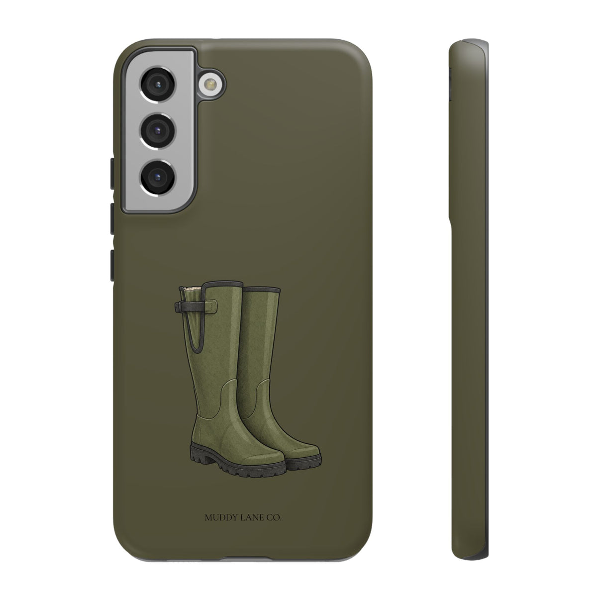 Wellies Tough Phone Case in Muddy Green Matte