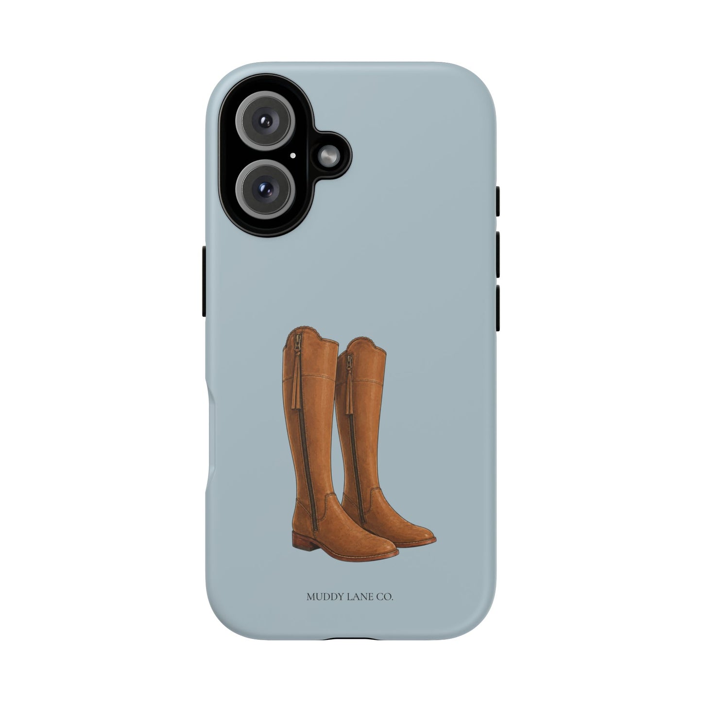Riding Boots Tough Phone Case in Dusty Blue Matte