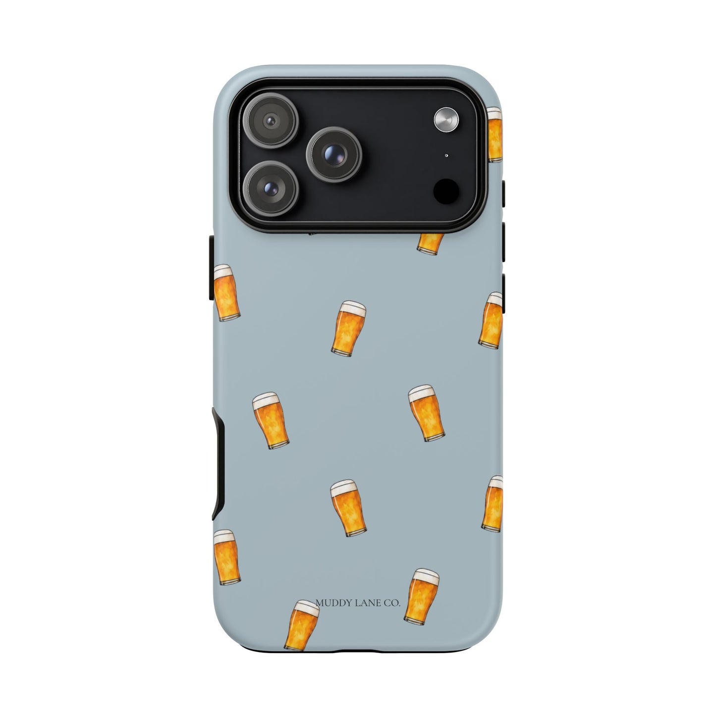 Pint Pattern Tough Phone Case in Dusty Blue Matte