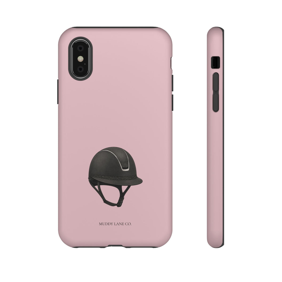 Riding Helmet Tough Phone Case in Soft Rosette Pink Matte