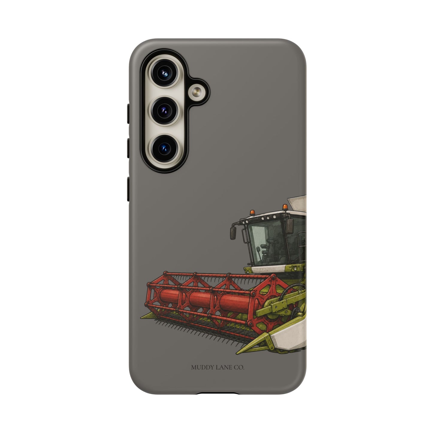 Combine Harvester Close-Up Tough Phone Case in Dark Grey Matte