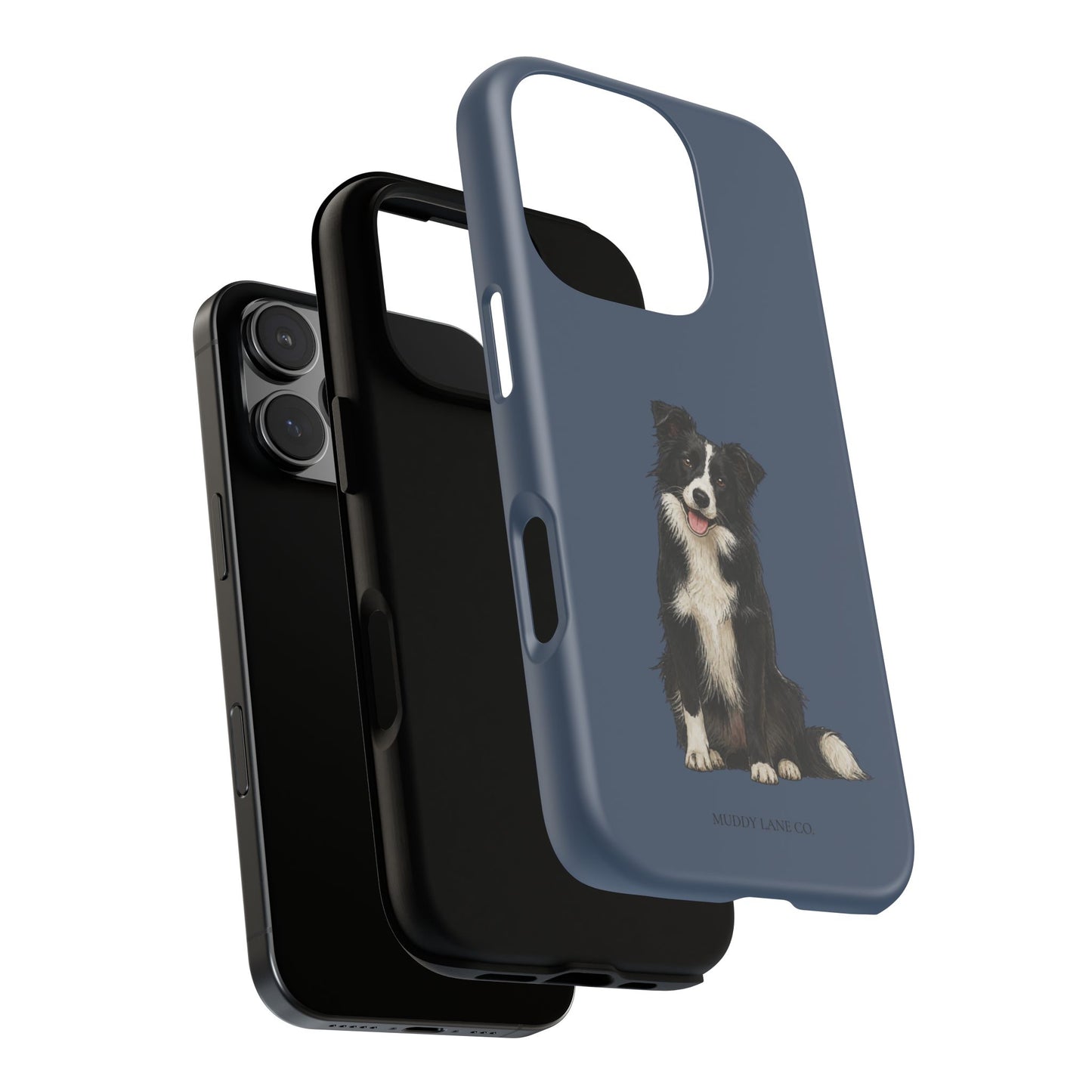 Border Collie Tough Phone Case in Deep Navy Matte