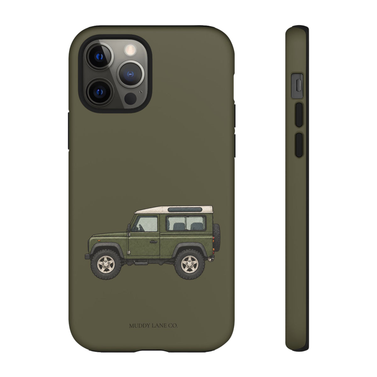 Green Classic 4x4 Tough Phone Case in Muddy Green Matte