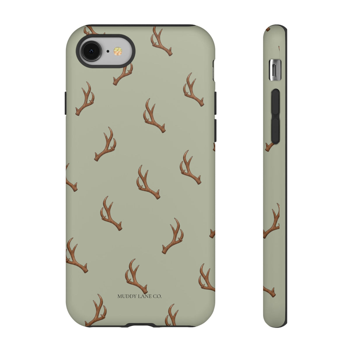 Antler Pattern phone case in Light Sage by Muddy Lane Co, photo 2