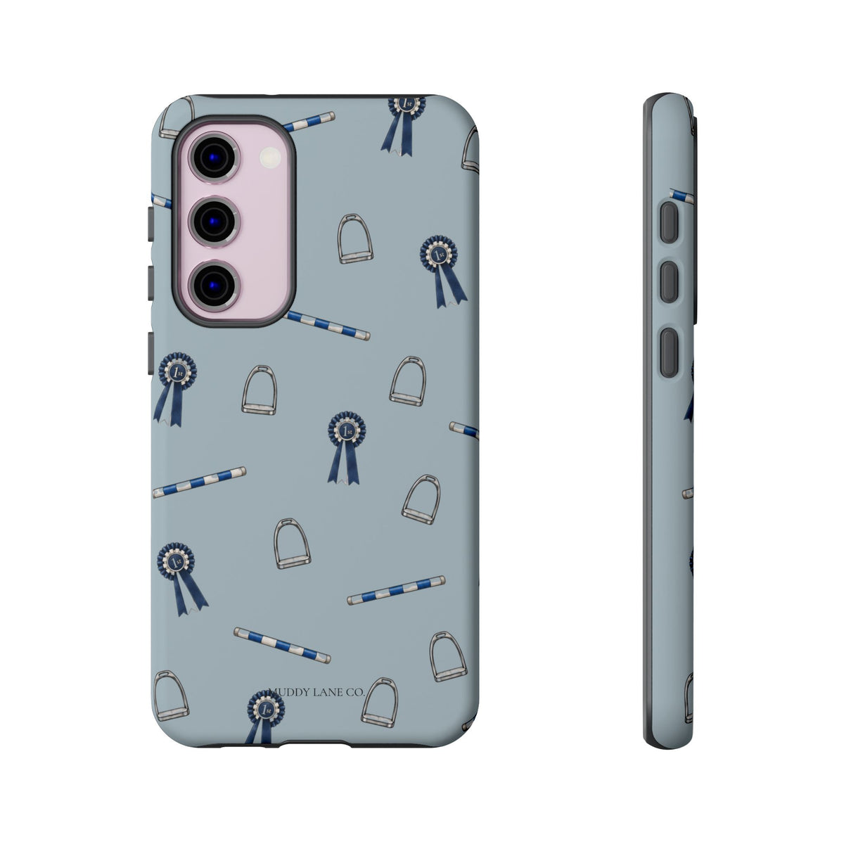 Show Day Pattern Tough Phone Case in Dusty Blue Matte