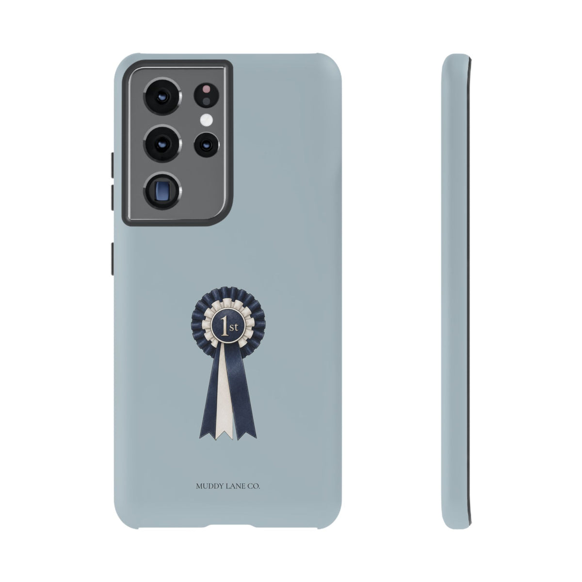 Rosette Tough Phone Case in Dusty Blue Matte
