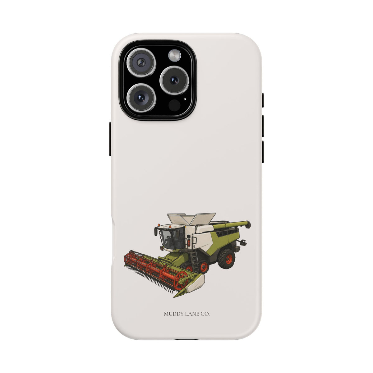 Combine Harvester Tough Phone Case in Warm Cream Matte