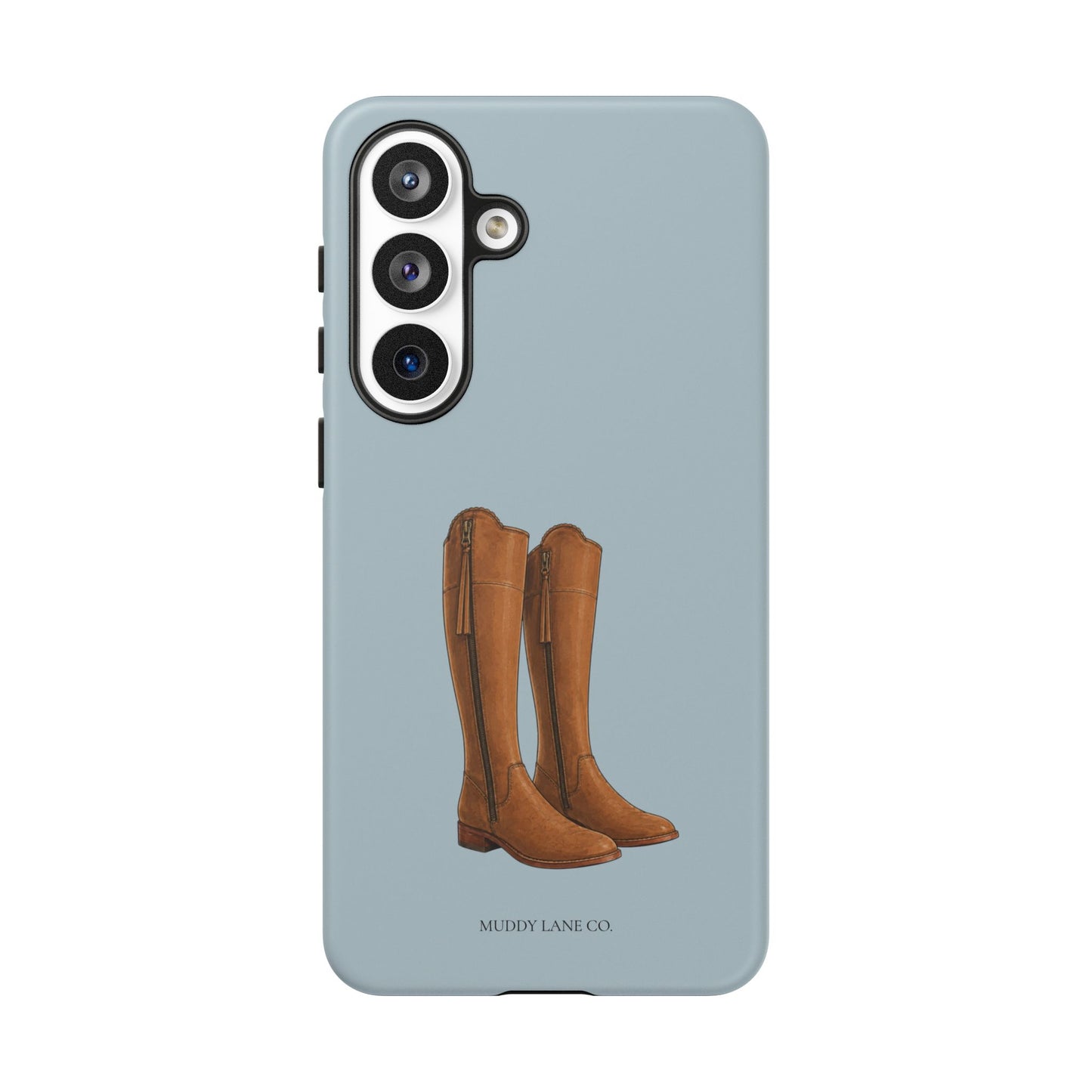 Riding Boots Tough Phone Case in Dusty Blue Matte