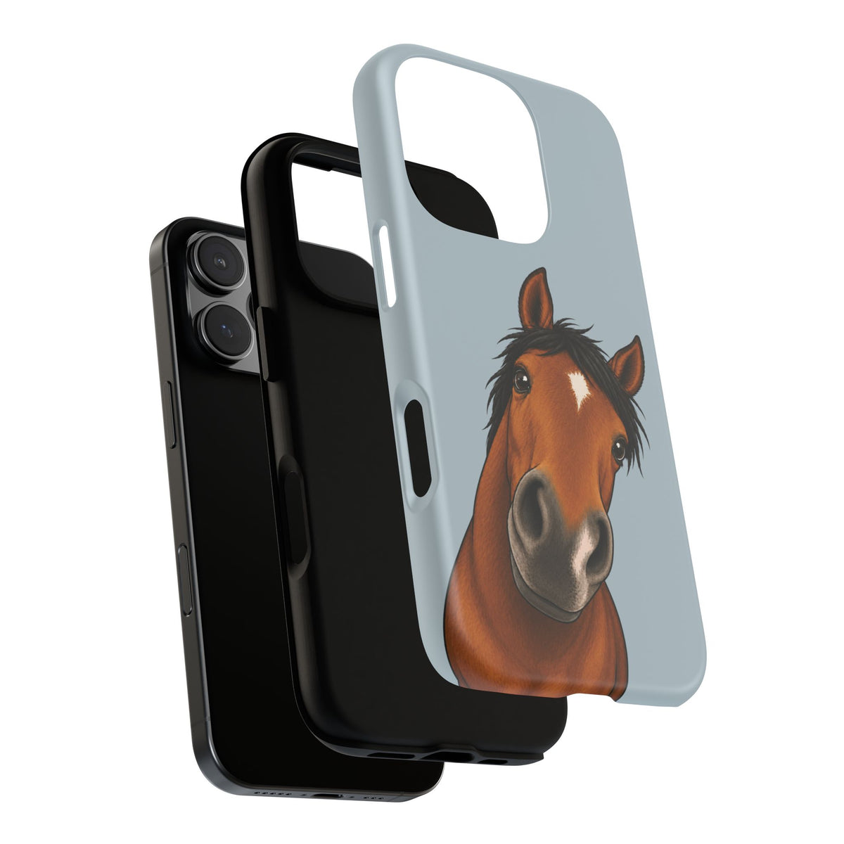 Boop Horse Tough Phone Case in Dusty Blue Matte