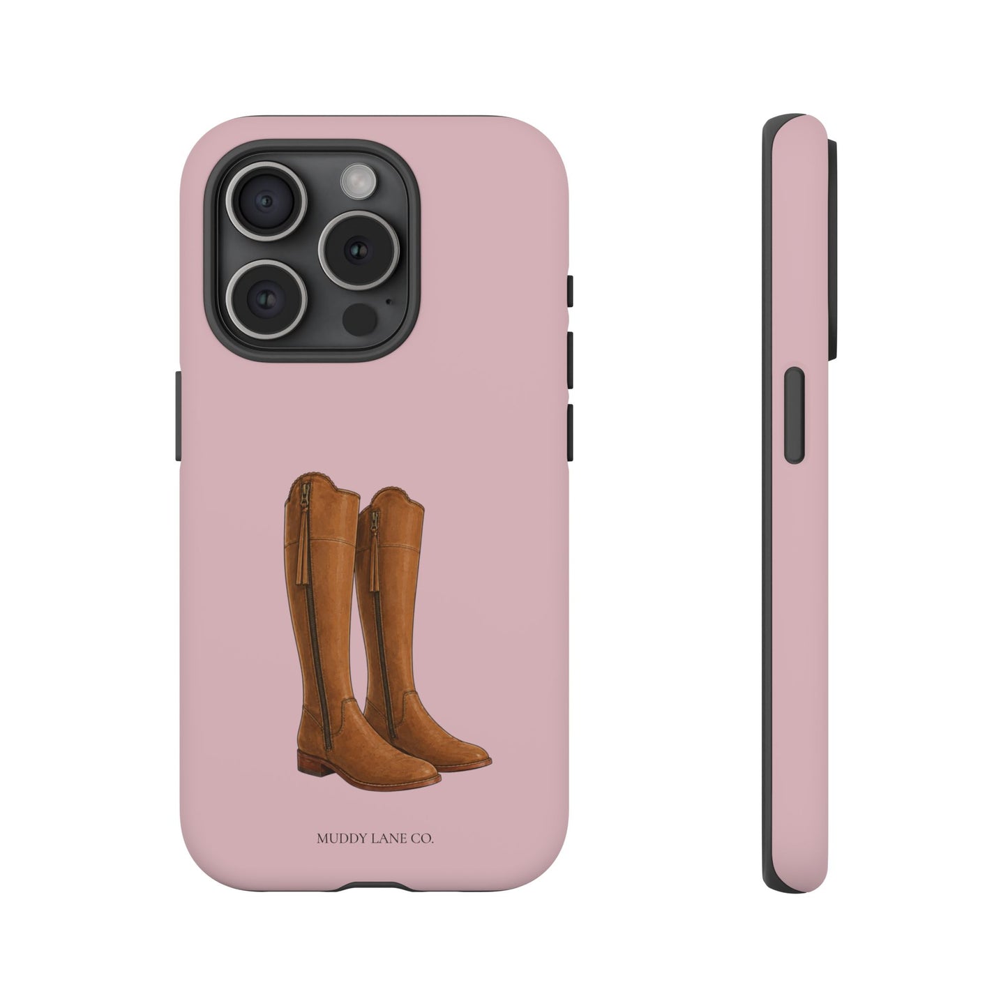 Riding Boots Tough Phone Case in Soft Rosette Pink Matte