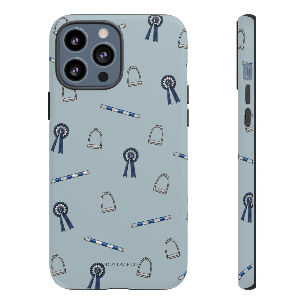 Show Day Pattern Tough Phone Case in Dusty Blue Matte