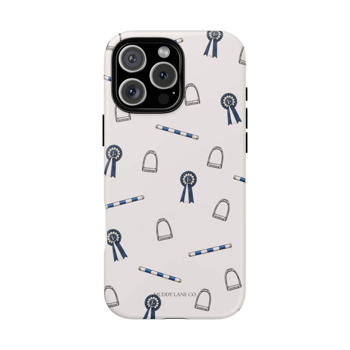 Show Day Pattern Tough Phone Case in Warm Cream Matte