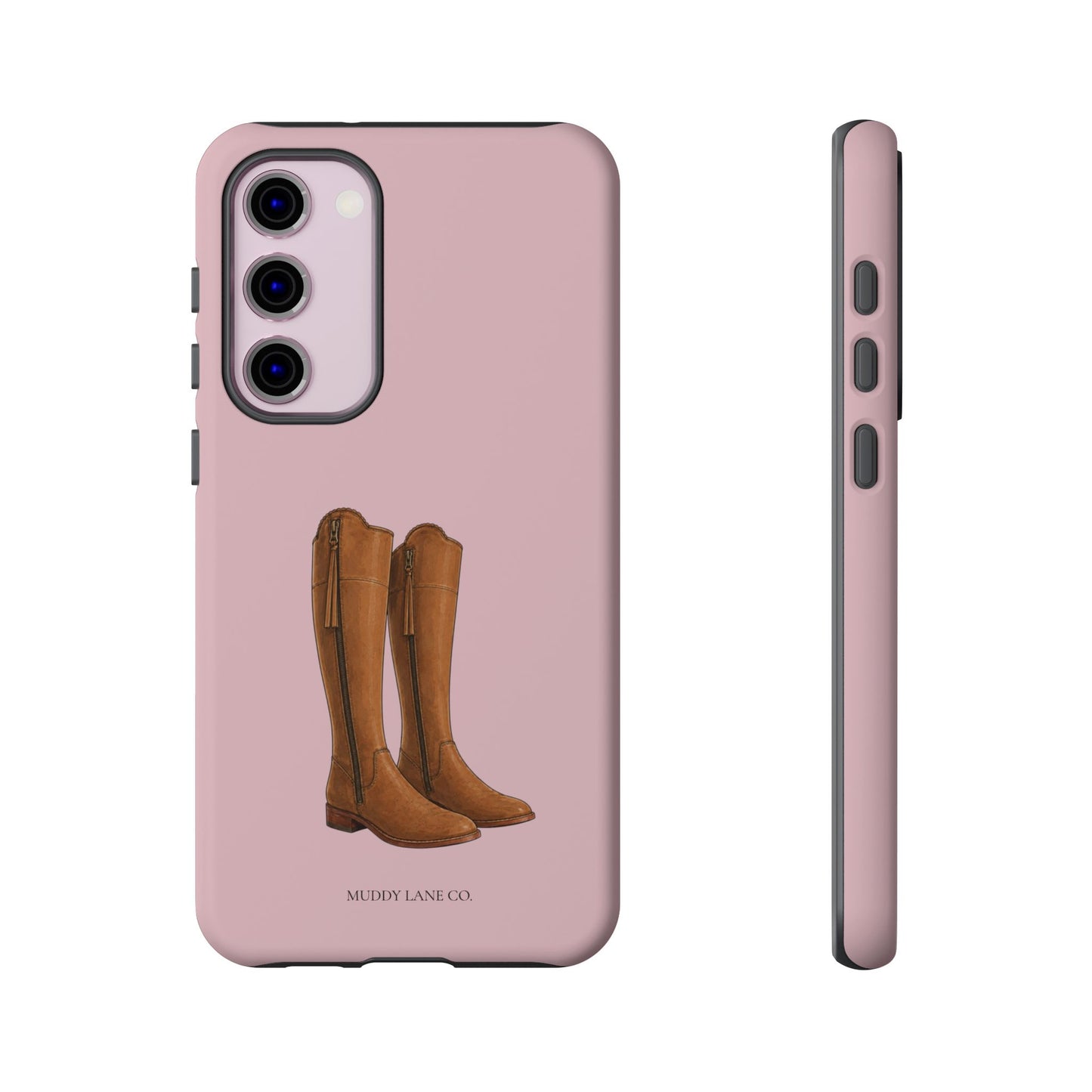 Riding Boots Tough Phone Case in Soft Rosette Pink Matte