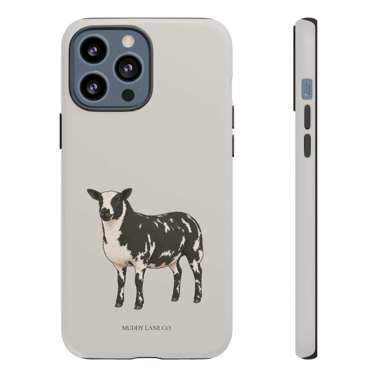 Dutch Spotted Sheep Tough Phone Case in Soft Grey Matte
