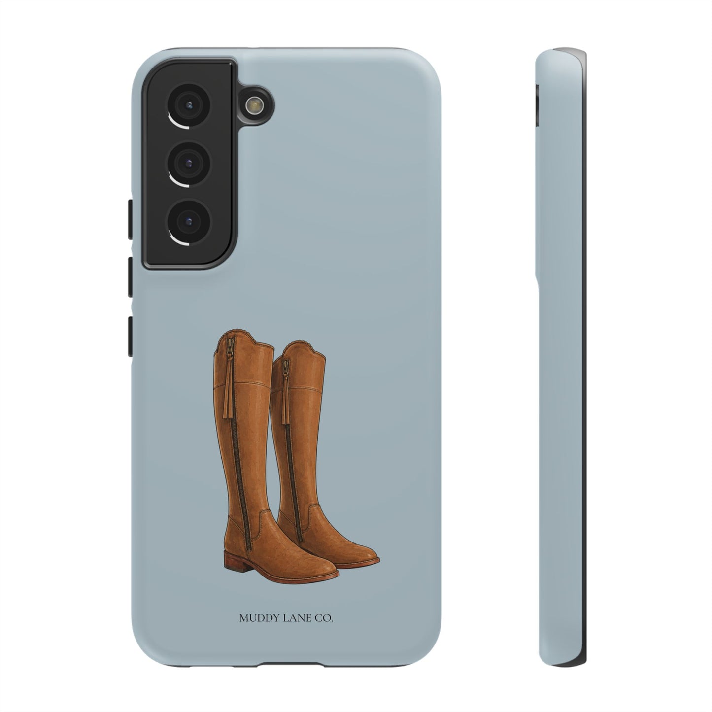 Riding Boots Tough Phone Case in Dusty Blue Matte