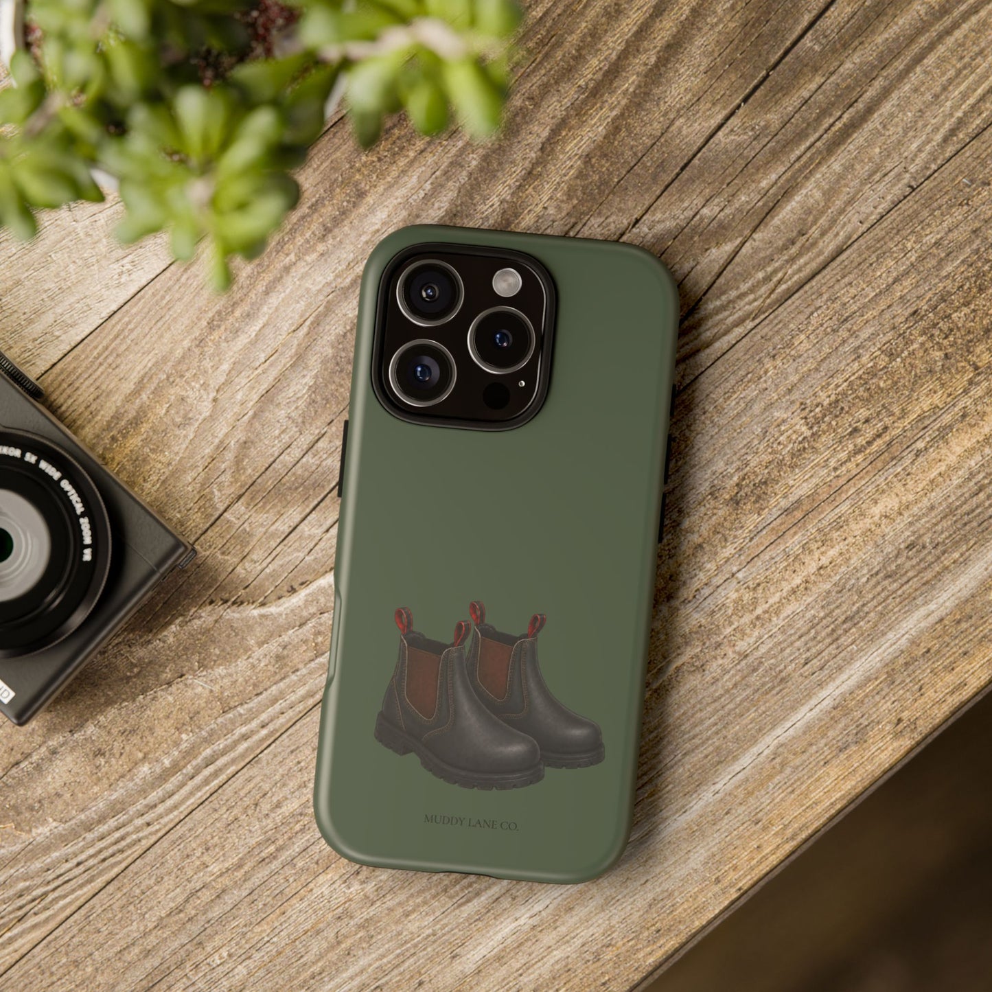 Yard Boots Tough Phone Case in Forest Green Matte