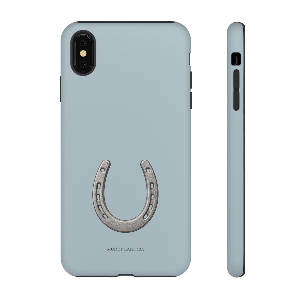 Horseshoe Tough Phone Case in Dusty Blue Matte