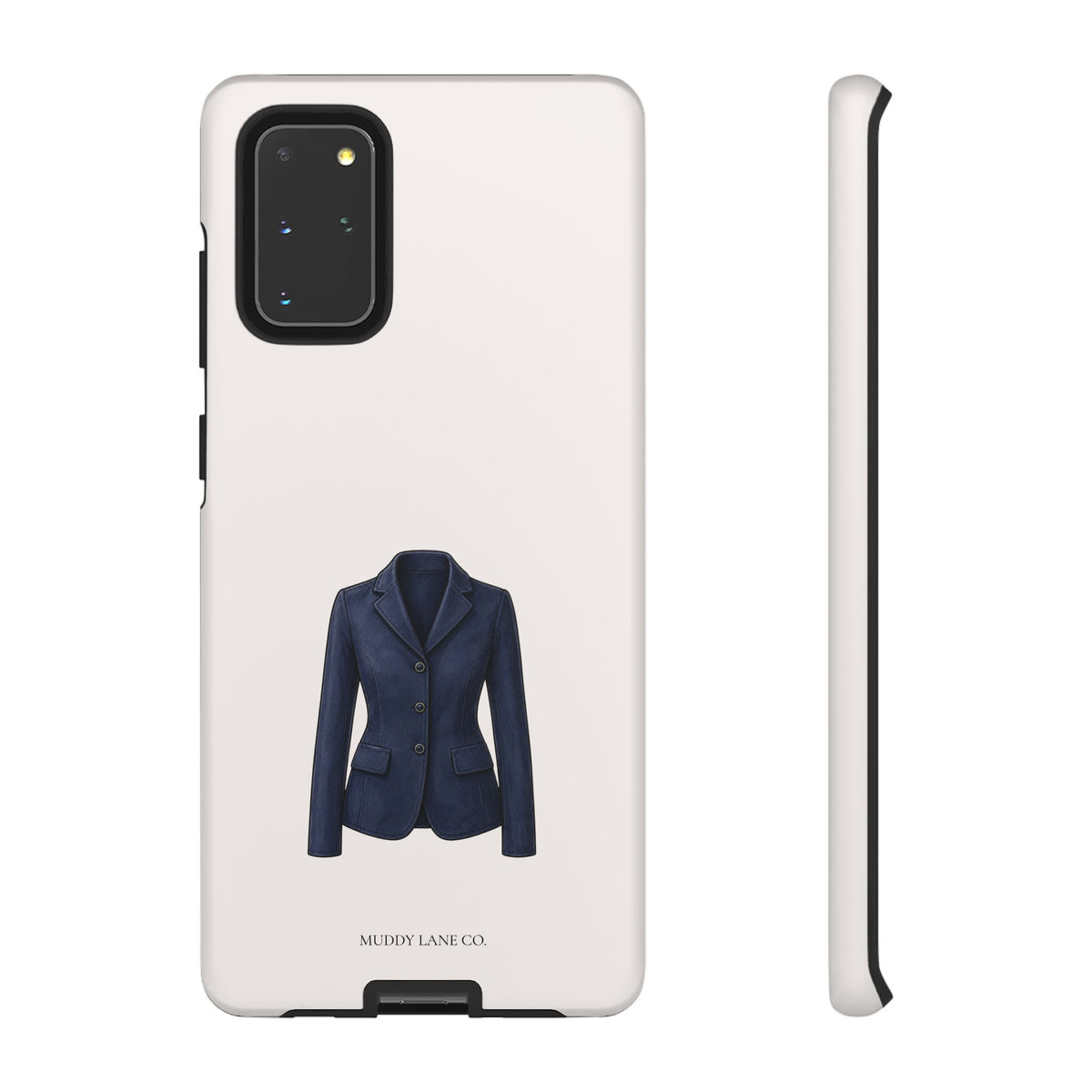 Navy Show Jacket Tough Phone Case in Warm Cream Matte