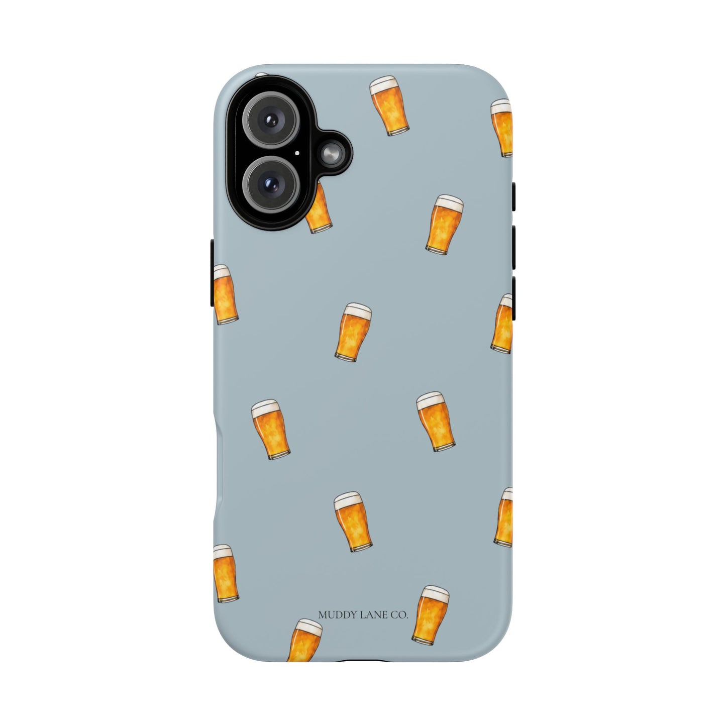 Pint Pattern Tough Phone Case in Dusty Blue Matte
