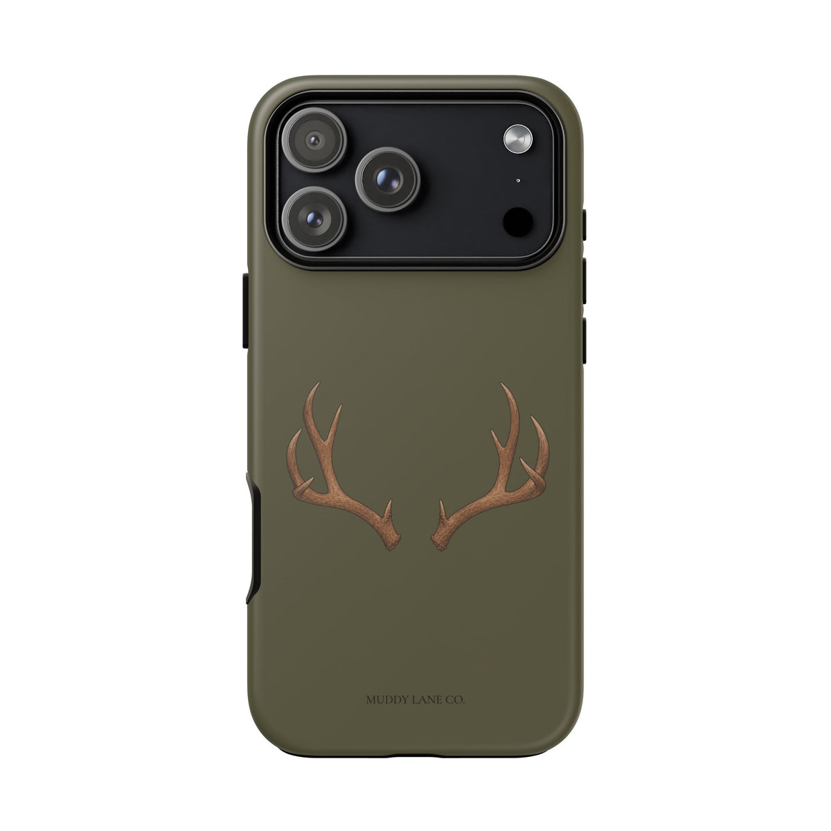 Antlers Tough Phone Case in Muddy Green Matte