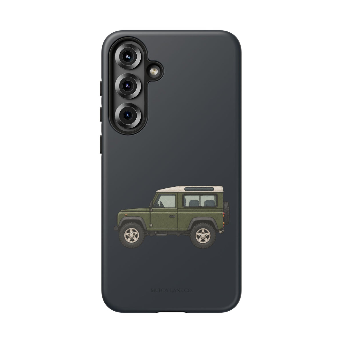 Green Classic 4x4 Tough Phone Case in Charcoal Navy Matte