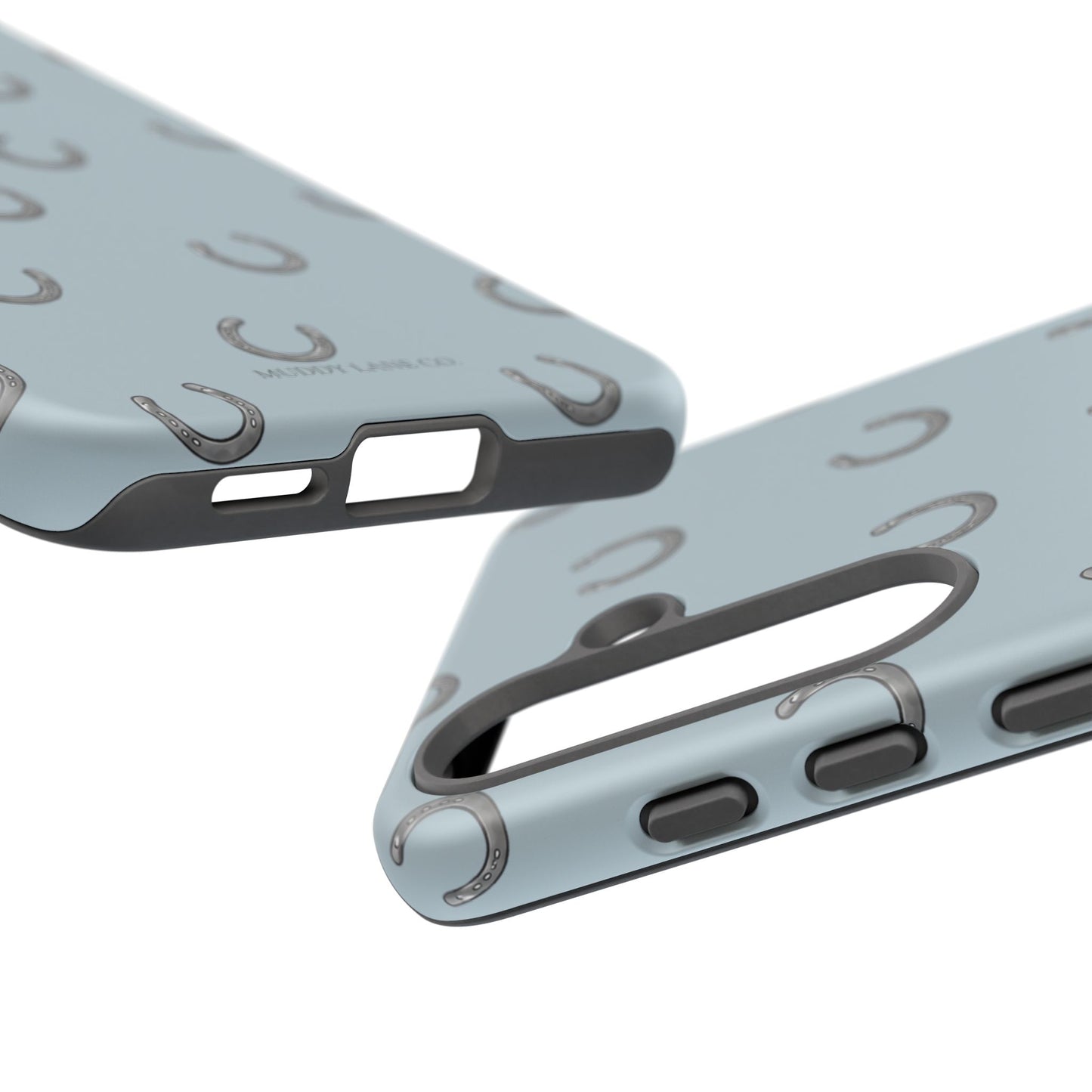 Horseshoe Pattern Tough Phone Case in Dusty Blue Matte