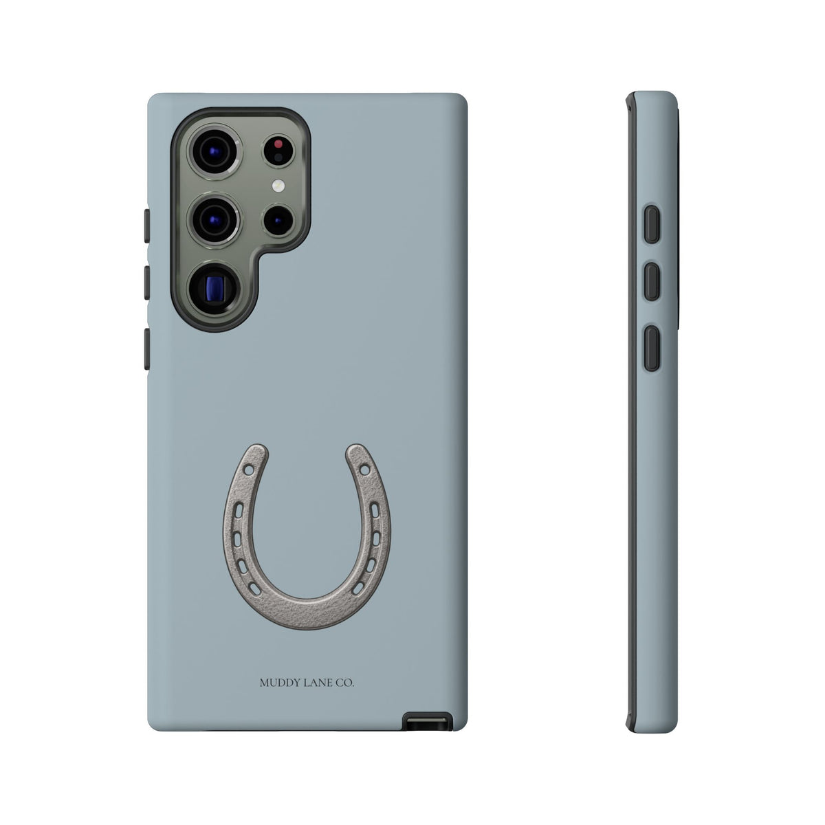 Horseshoe Tough Phone Case in Dusty Blue Matte