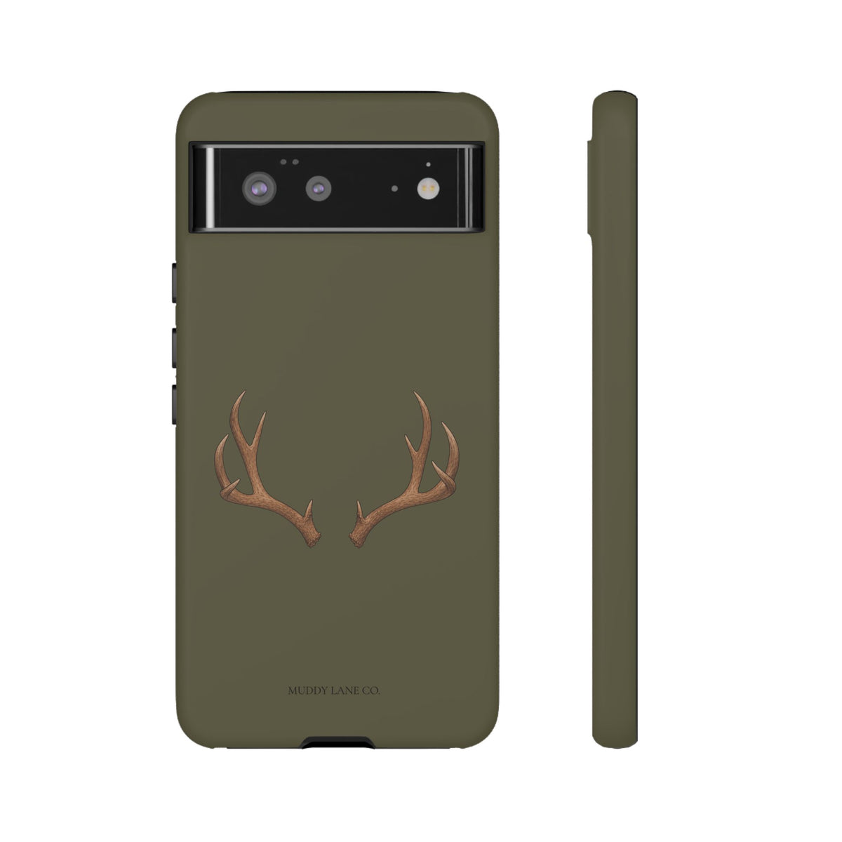Antlers Tough Phone Case in Muddy Green Matte