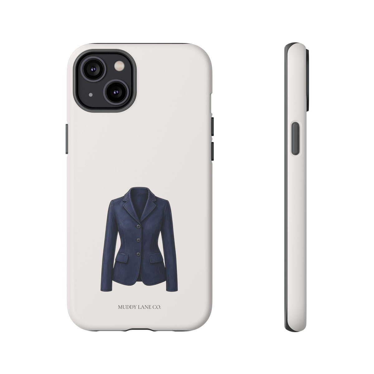 Navy Show Jacket Tough Phone Case in Warm Cream Matte