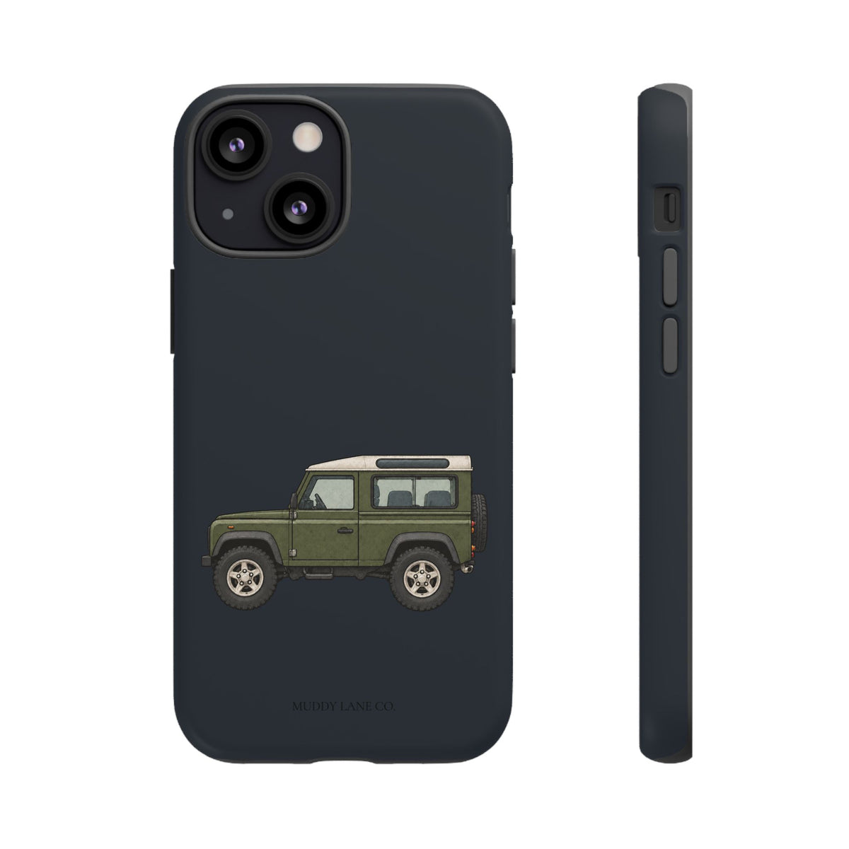 Green Classic 4x4 Tough Phone Case in Charcoal Navy Matte