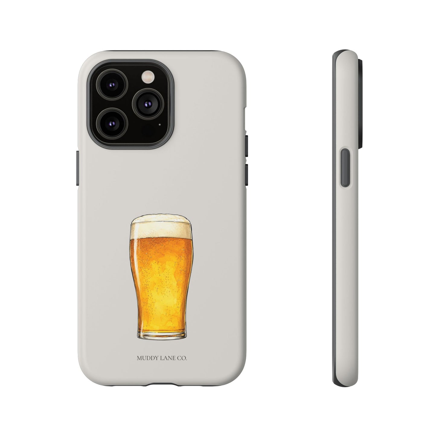 Pub Pint Tough Phone Case in Soft Grey Matte