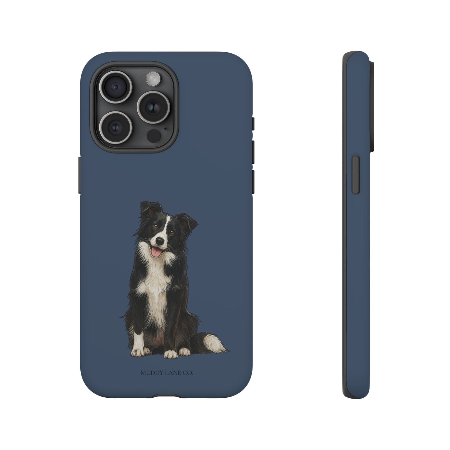Border Collie Tough Phone Case in Deep Navy Matte