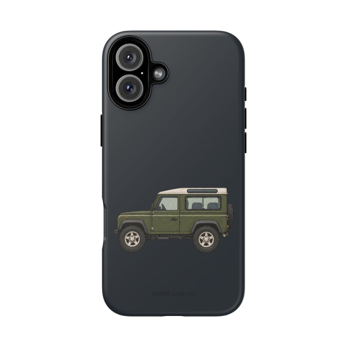 Green Classic 4x4 Tough Phone Case in Charcoal Navy Matte