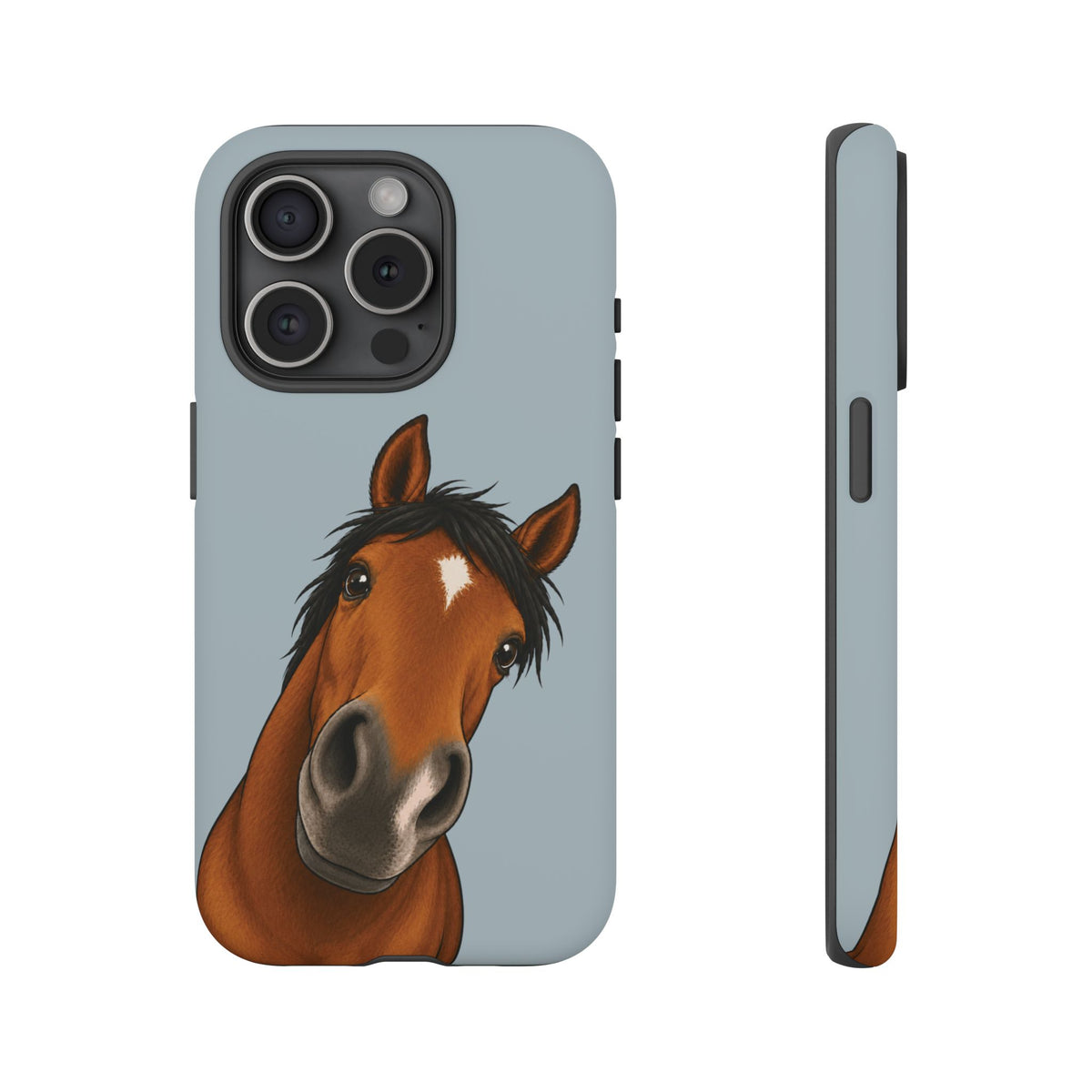 Boop Horse Tough Phone Case in Dusty Blue Matte