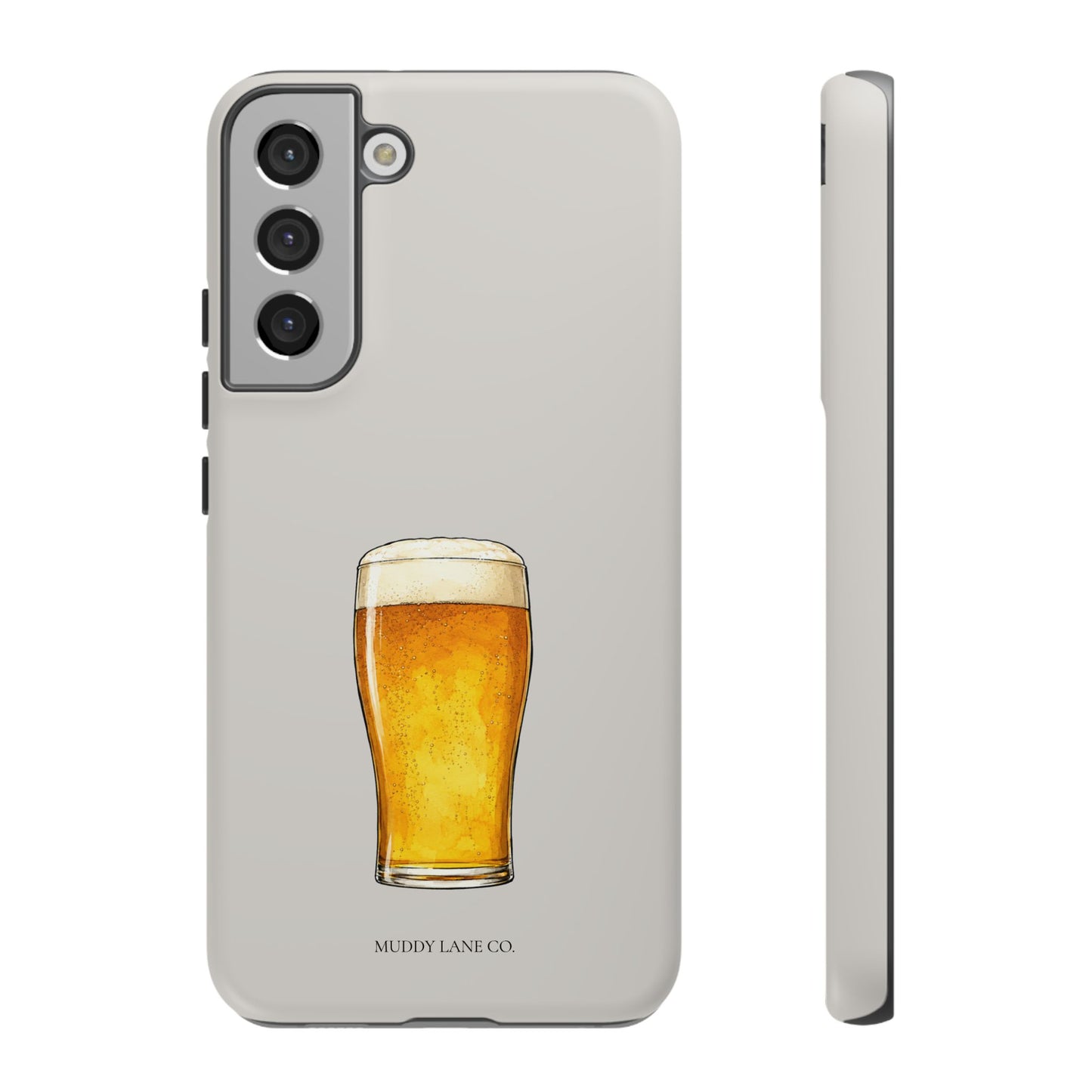 Pub Pint Tough Phone Case in Soft Grey Matte
