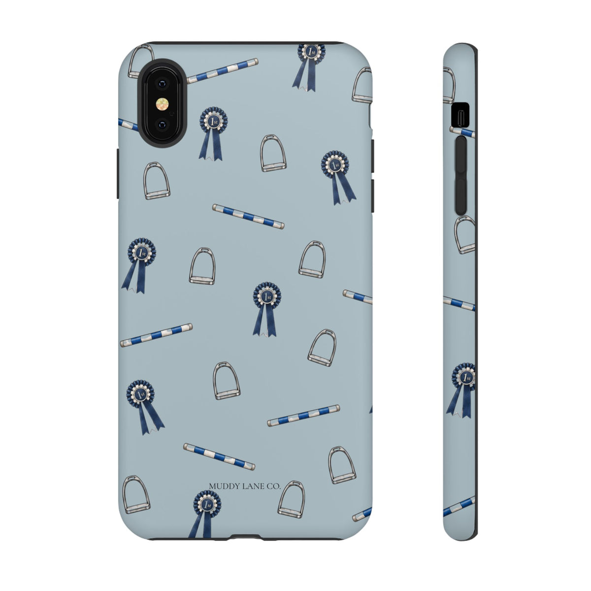 Show Day Pattern Tough Phone Case in Dusty Blue Matte