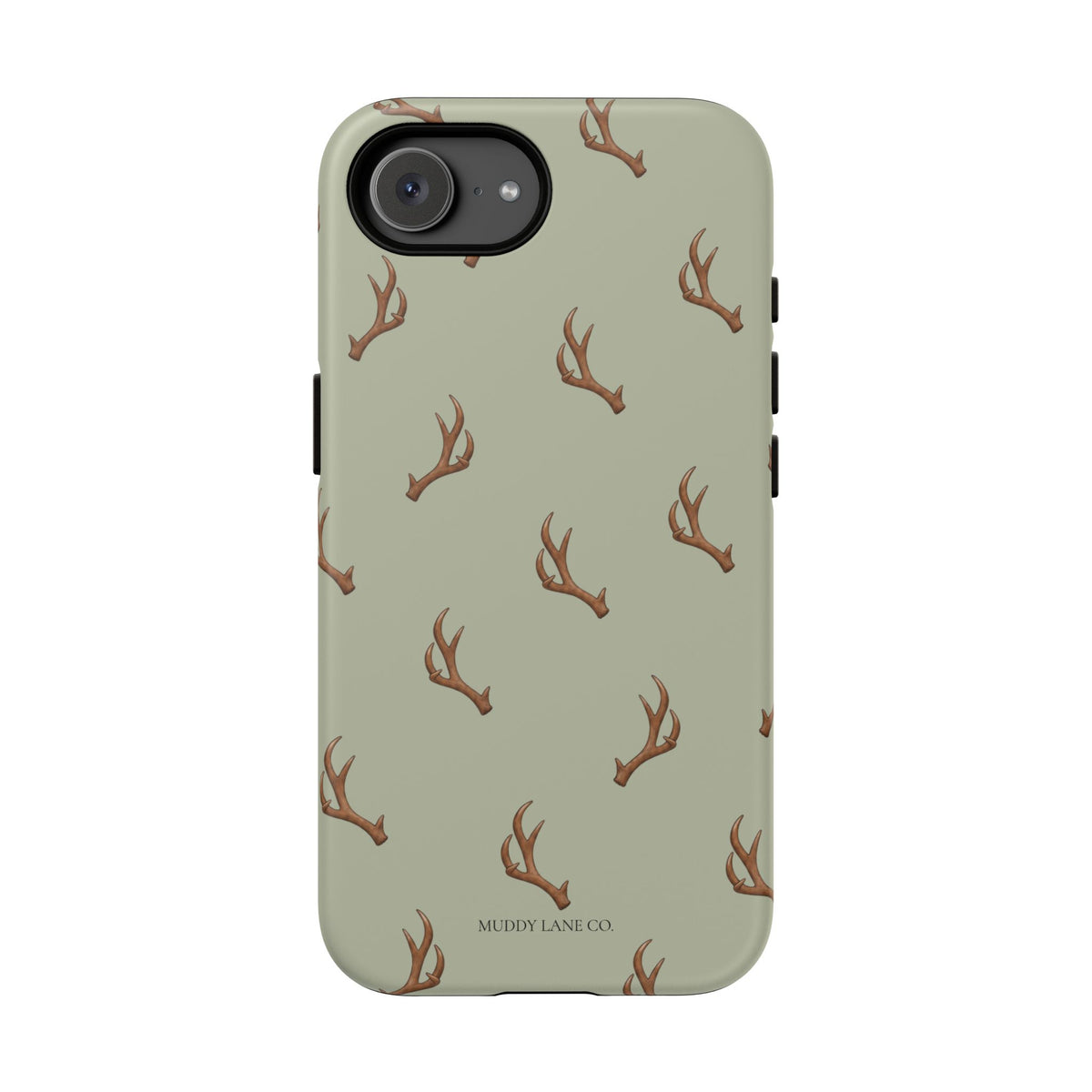 Antler Pattern Tough Phone Case in Light Sage Matte