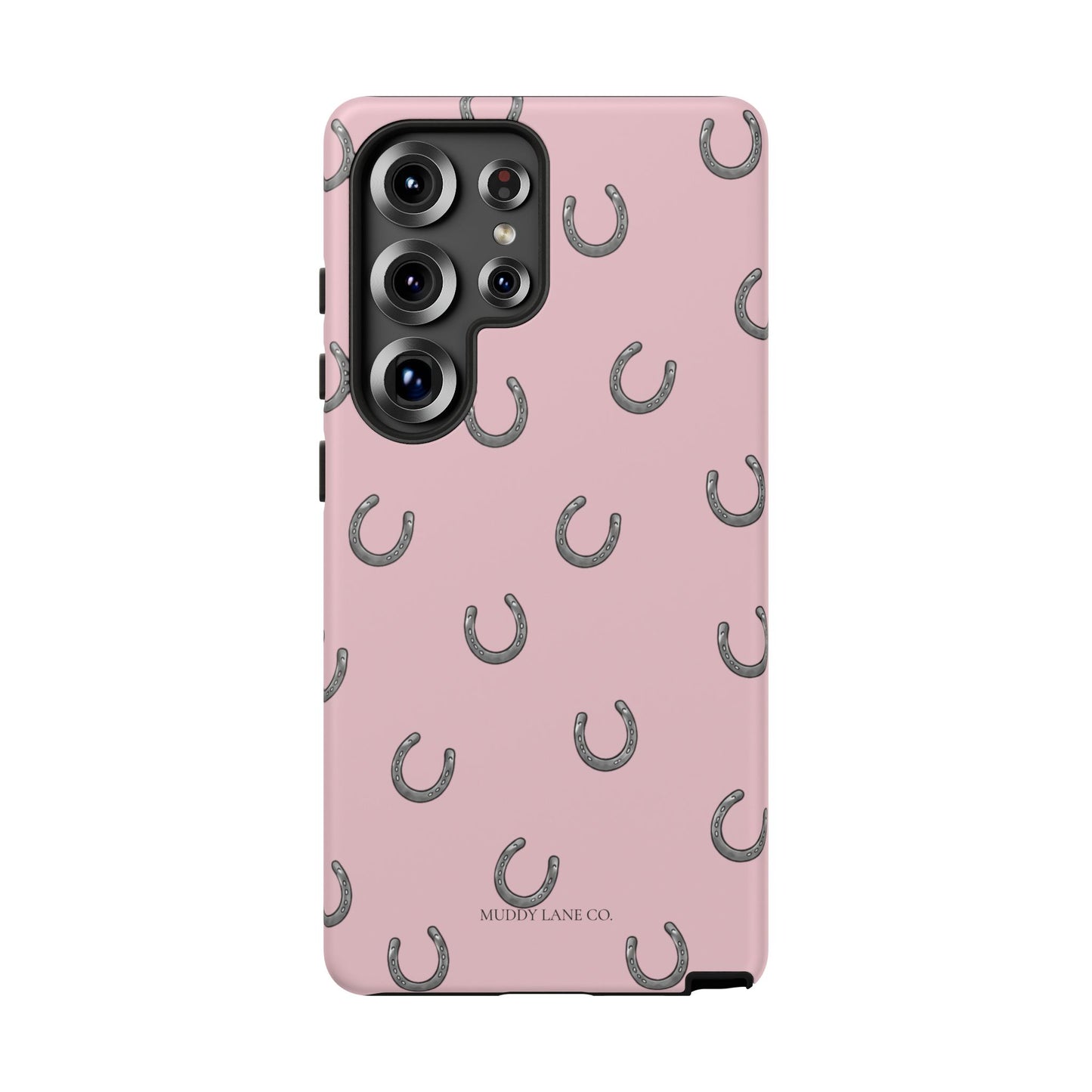 Horseshoe Pattern Tough Phone Case in Soft Rosette Pink Matte