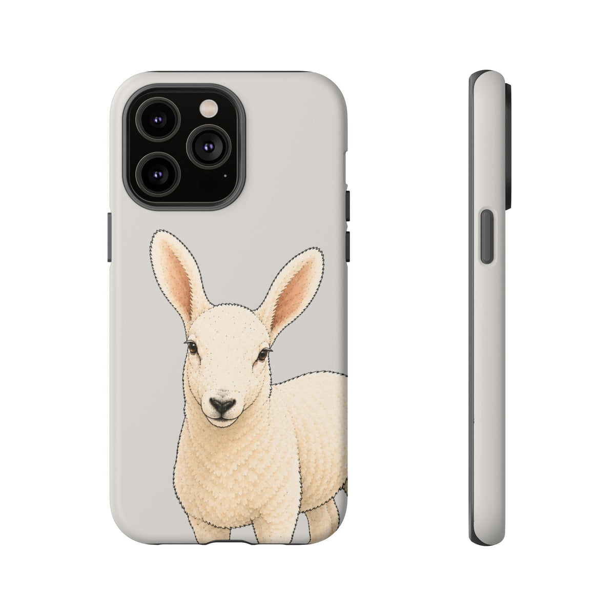 Border Leicester Lamb Tough Phone Case in Soft Grey Matte