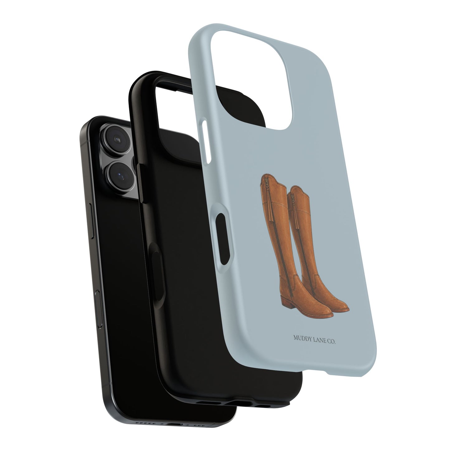 Riding Boots Tough Phone Case in Dusty Blue Matte