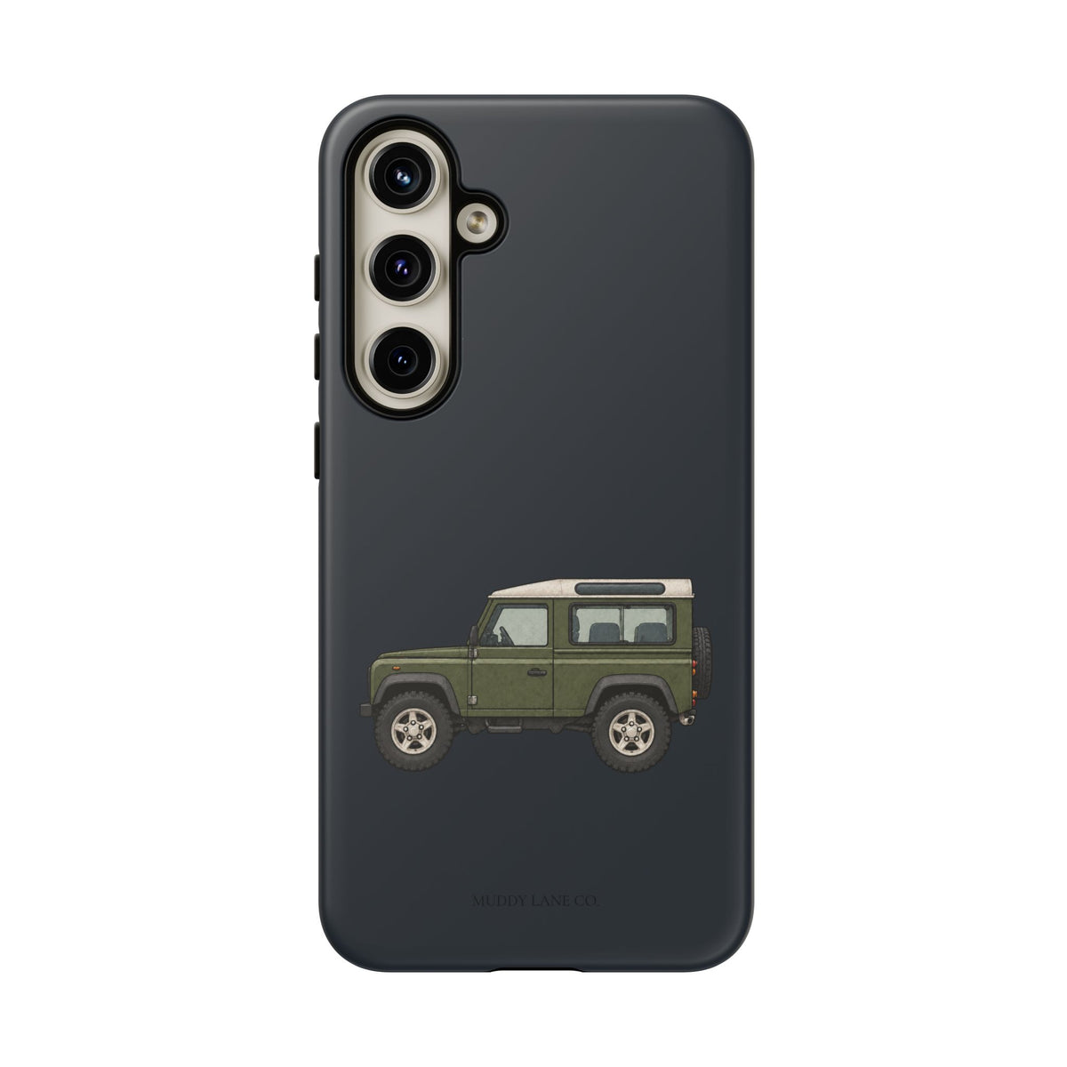 Green Classic 4x4 Tough Phone Case in Charcoal Navy Matte