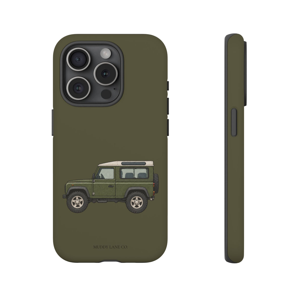 Green Classic 4x4 Tough Phone Case in Muddy Green Matte