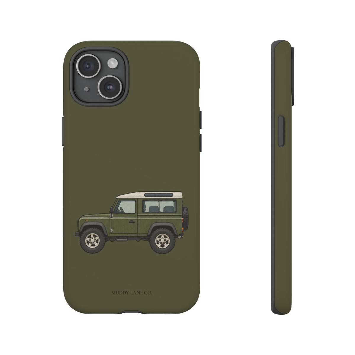 Green Classic 4x4 Tough Phone Case in Muddy Green Matte