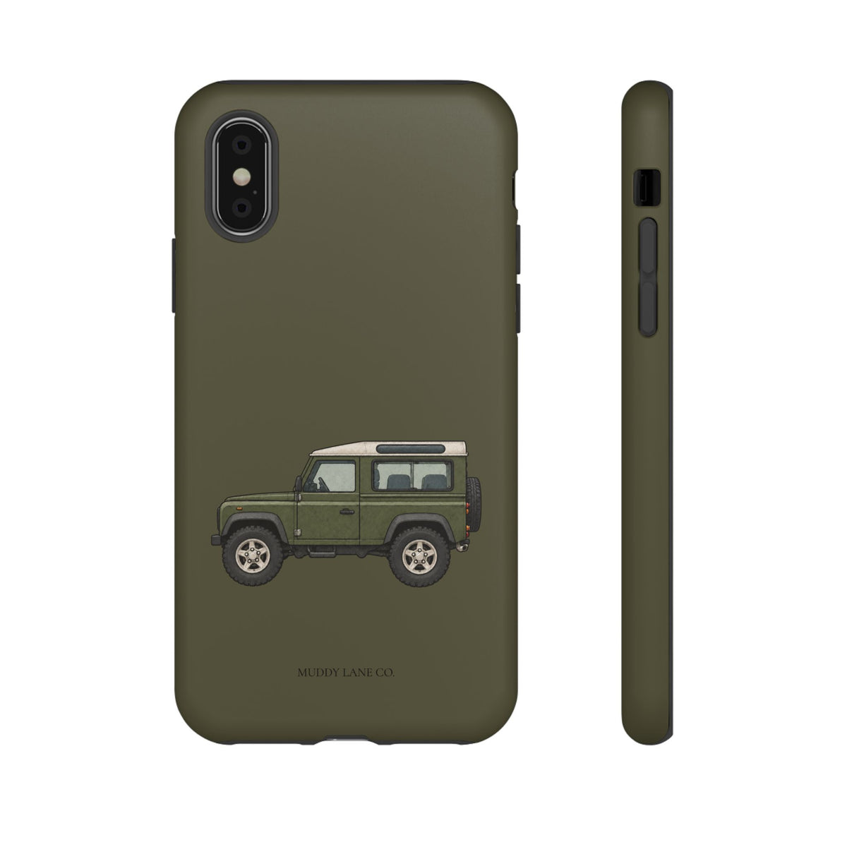 Green Classic 4x4 Tough Phone Case in Muddy Green Matte