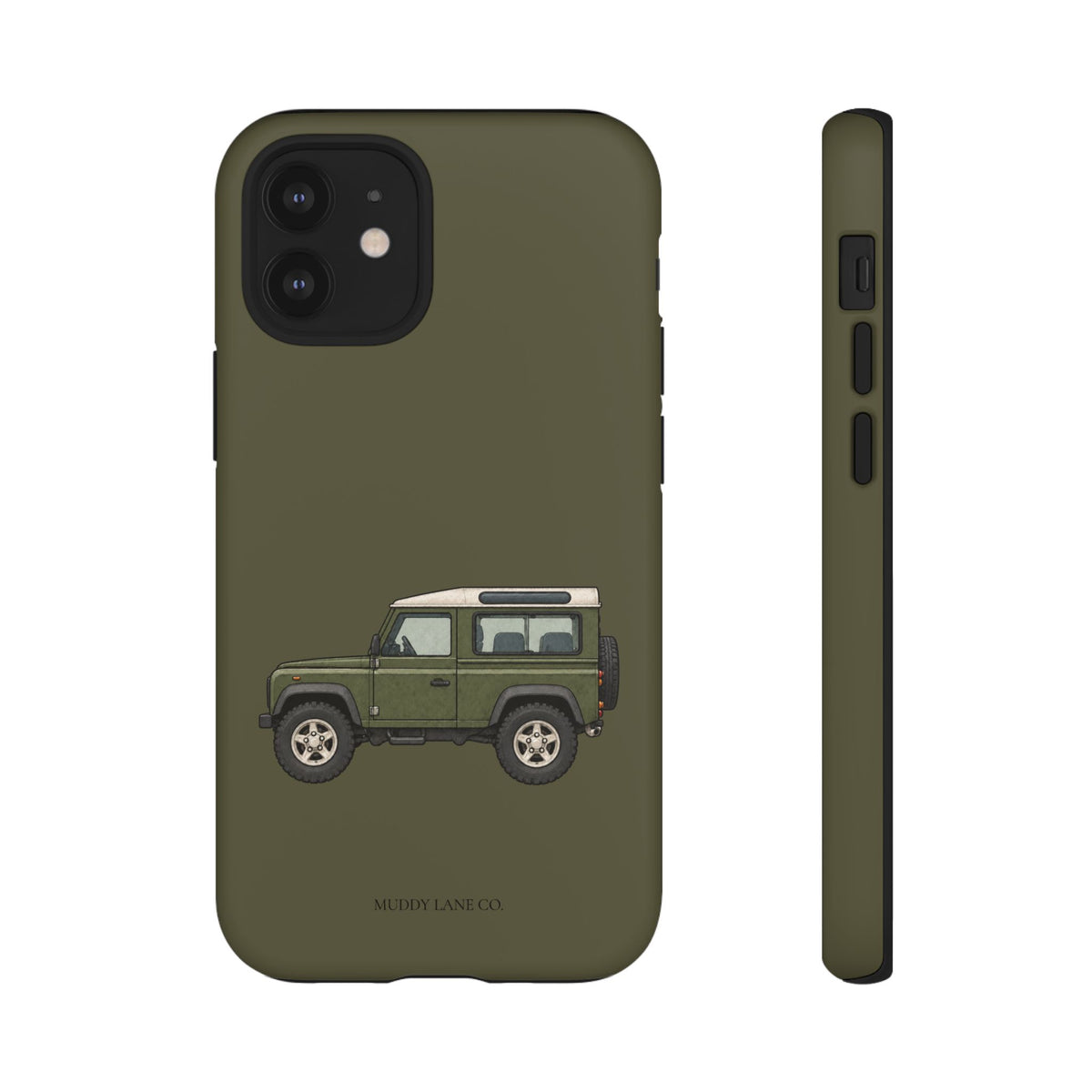 Green Classic 4x4 Tough Phone Case in Muddy Green Matte