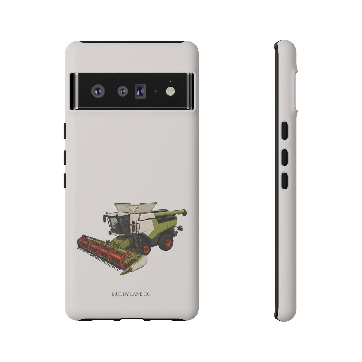 Combine Harvester Tough Phone Case in Warm Cream Matte