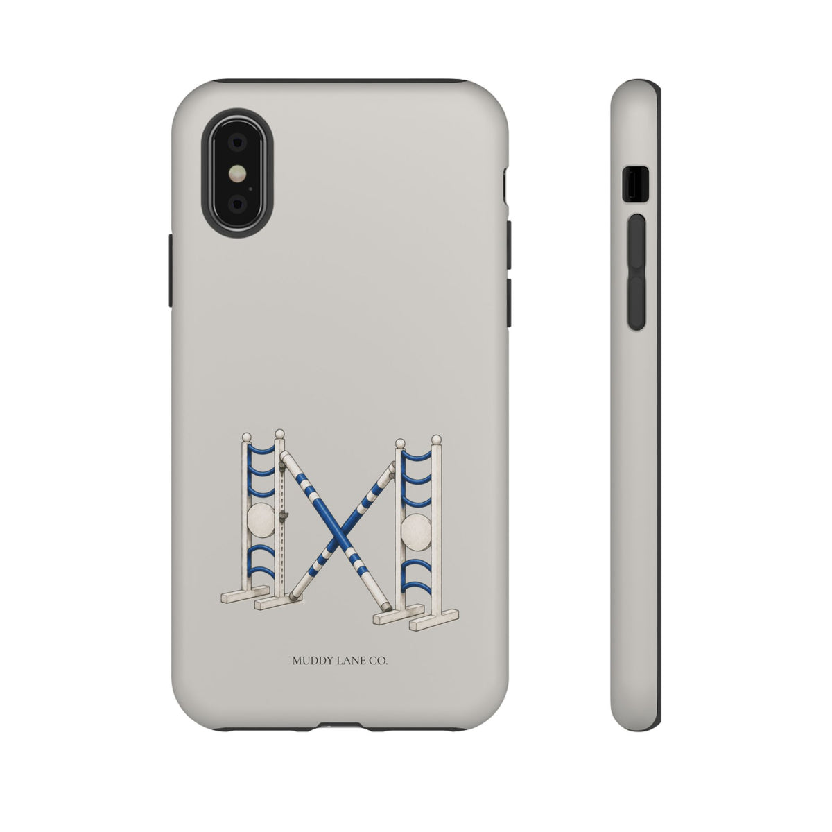 Show Jumping phone case in Soft Grey by Muddy Lane Co, photo 4