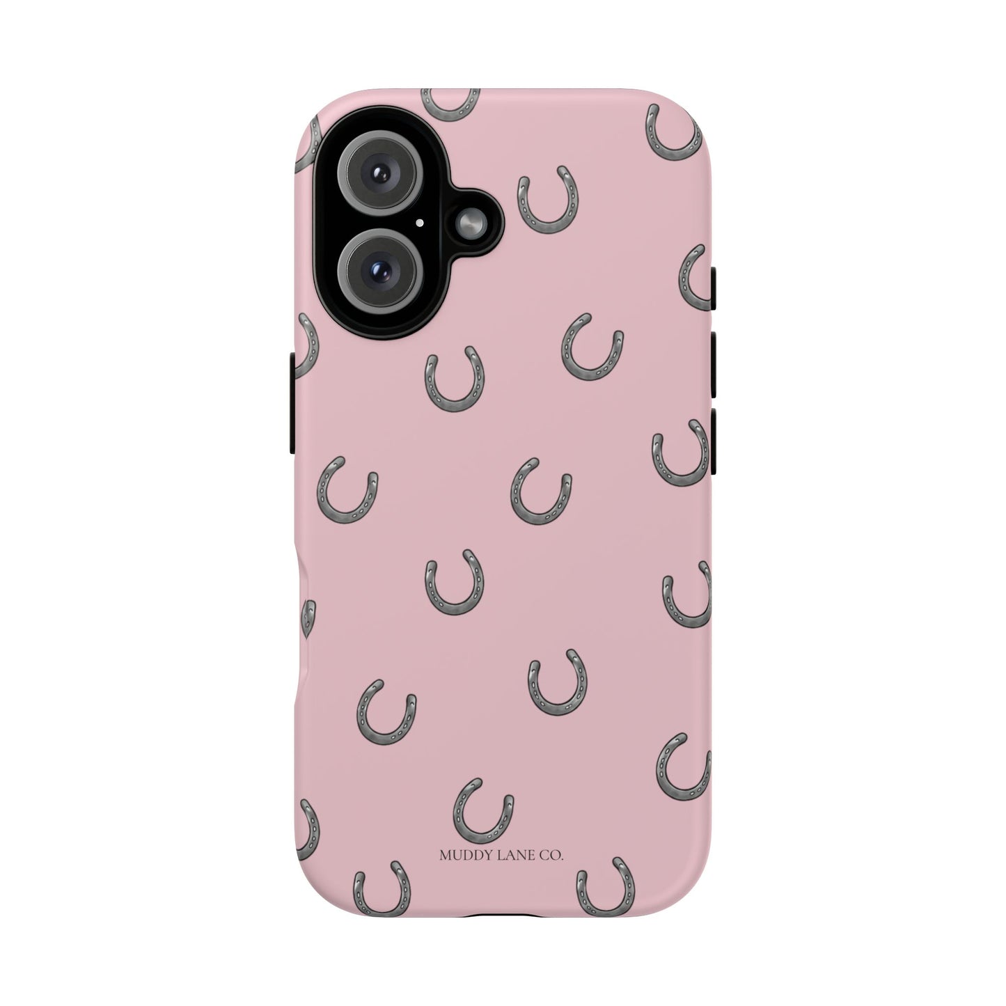 Horseshoe Pattern Tough Phone Case in Soft Rosette Pink Matte